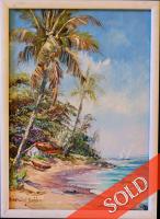 Hawaiian Beach by Theresia Brinson (b.1926)
