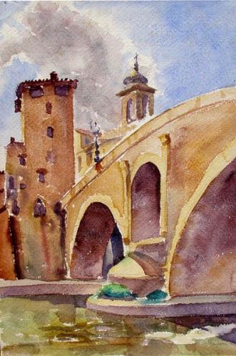 Ponte dei Quattro Capri by Robert Benjamin Norris (1910-2006)