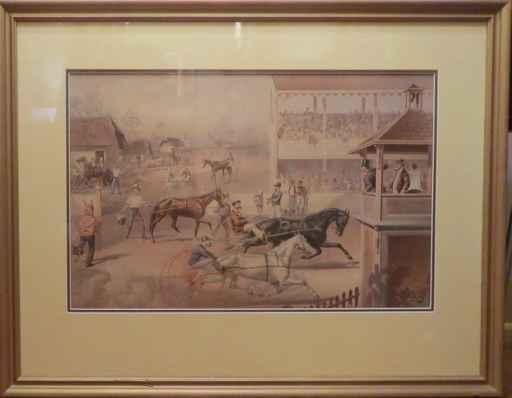 At the Race 2 by Currier & Ives