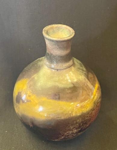 Pit Fired Vase, Skinny Neck by Thomas Eimer
