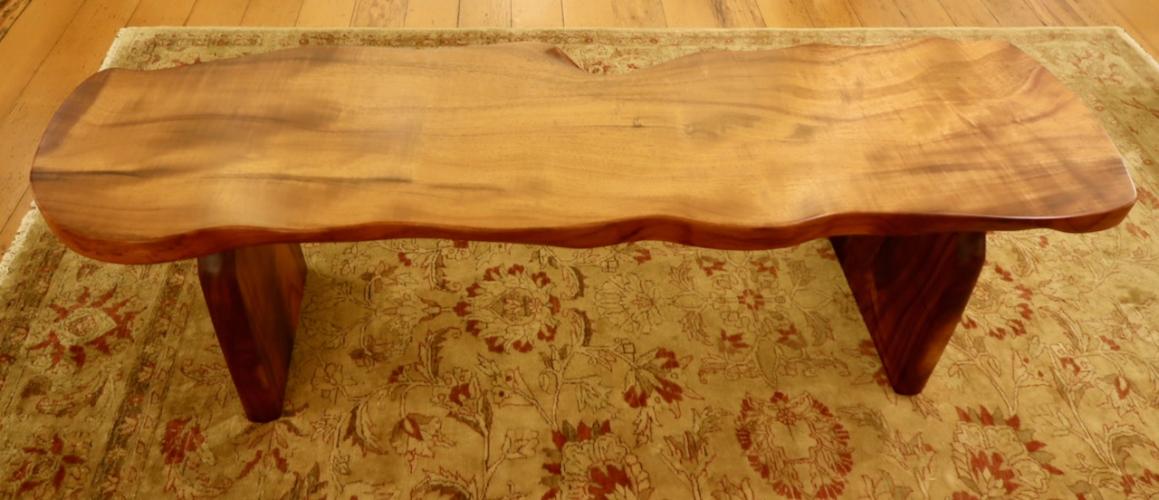 Natural Edge Koa Bench_2021 HWG by Marcus Castaing