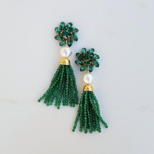 Green with Envy Earrings_VTE21 by Madge Tennent (1889-1972)