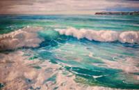 Vintage Hawaiian Seascape by Shirley Russell (1886-1985)