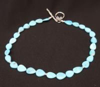 Sleeping Beauty Turquoise Beaded Necklace by Rebecca Mach